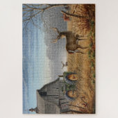Big Buck Deer schokte op het Boerderij Legpuzzel (Verticaal)