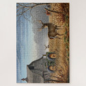 Big Buck Deer schokte op het Boerderij Legpuzzel (Verticaal)