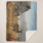 Big Buck Deer schokte op het Boerderij Sherpa Deken (Voorkant)