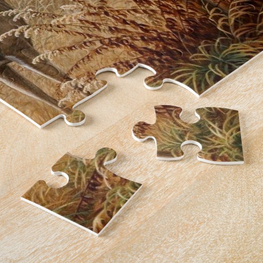 Big Buck Deer Showdown on the Boerderij Puzzle Legpuzzel (Zijkant)