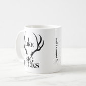 Big Buck Funny Hunting Coffee Mok (Voorkant links)