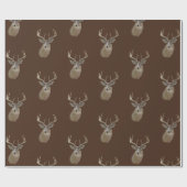 Big Buck hertenkop Cadeaupapier (Vlak)