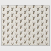 Big Buck hertenkop Cadeaupapier (Vlak)