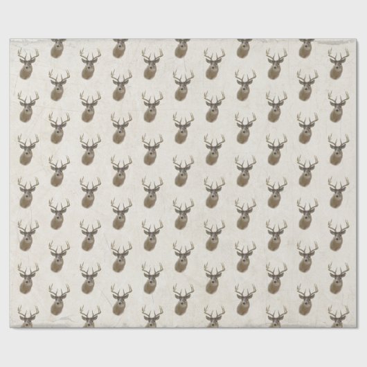 Big Buck hertenkop Cadeaupapier (Vlak)