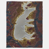 Big Buck Hunter Abstract Outdoorsman Fleece Deken (Voorkant)