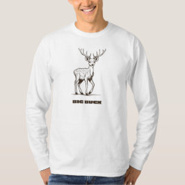 Big Buck Hunting Herten Design T-shirt