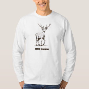 Big Buck Hunting Herten Design T-shirt