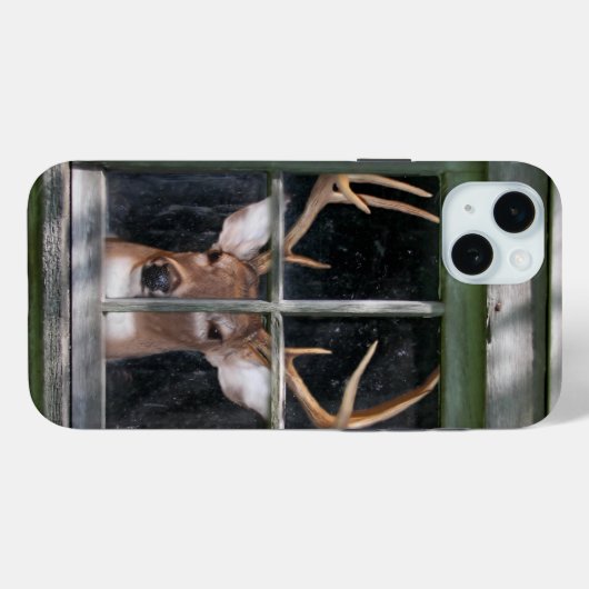 Big Buck in het raam Case-Mate iPhone Case (Achterkant (horizontaal))