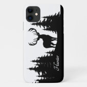 Big Buck Onder Pijnbomen Vector Persoonlijke Naam Case-Mate iPhone Case (Achterkant)