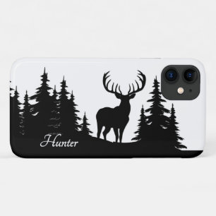 Big Buck Onder Pijnbomen Vector Persoonlijke Naam Case-Mate iPhone Case