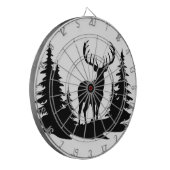 Big Buck Tussen Pine Tree Vector Dartbord (Voorkant Links)