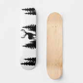 Big Buck Tussen Pine Tree Vector Persoonlijk Skateboard (Voorkant)