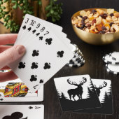 Big Buck Tussen Pine Tree Vector Pokerkaarten (Insitu)