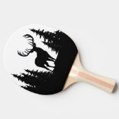 Big Buck Tussen Pine Tree Vector Tafeltennisbatje (Zijkant)