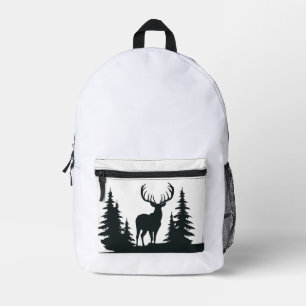 Big Buck Tussen Pine Trees Bedrukte Rugzak