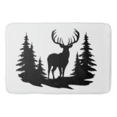Big Buck Tussen Pine Trees Vector Badmat (Voorkant)