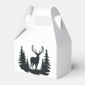 Big Buck Tussen Pine Trees Vector Bedankdoosjes (Achterkant)