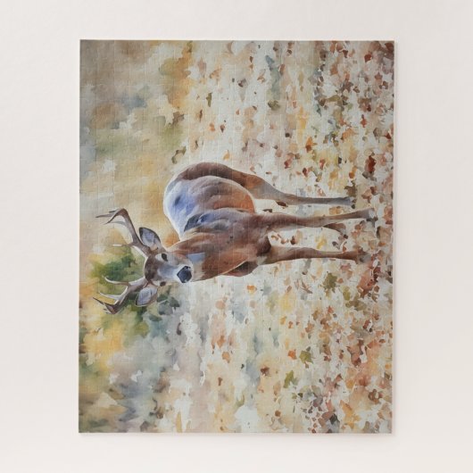Big Buck Wild Deer Animal Art Puzzel Legpuzzel (Verticaal)