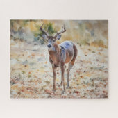 Big Buck Wild Deer Animal Art Puzzel Legpuzzel (Horizontaal)