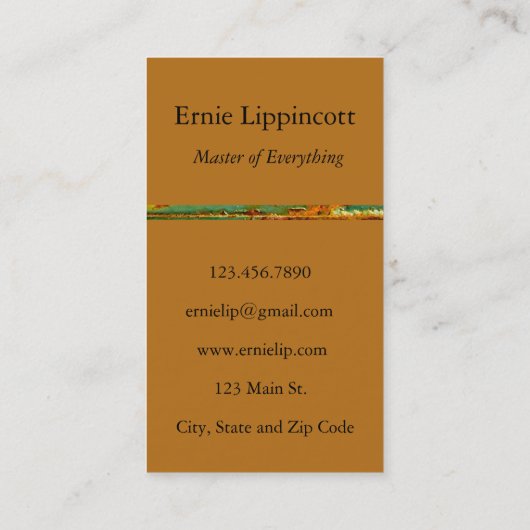 Big Bucks Dollar Sign Visitekaartje (Achterkant)