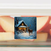  Big Buck's Snowy Christmas Visit Labels (Aangebracht)