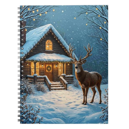 Big Buck's Snowy Christmas Visit Notitieboek (Voorkant)