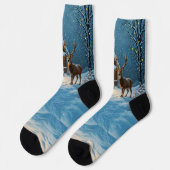 Big Buck's Snowy Christmas Visit Sokken (Links)