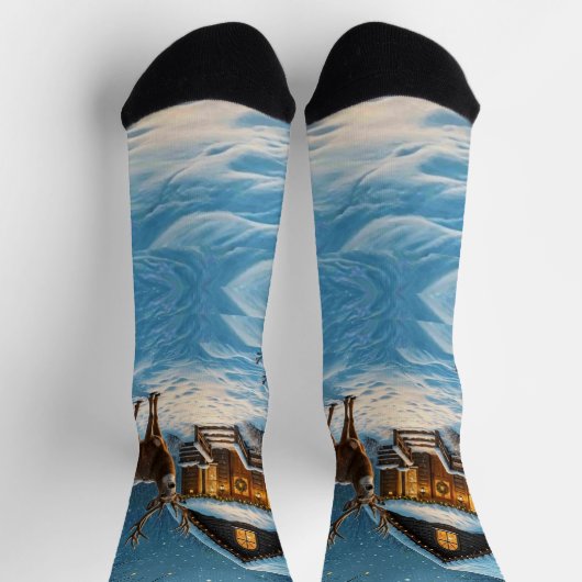  Big Buck's Snowy Christmas Visit Sokken (Top)