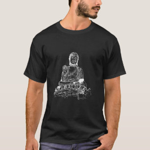 Big Buddha beeld in Lotus Position T-shirt