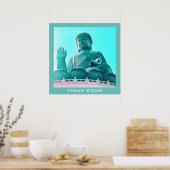 Big Buddha Hong Kong Lantau reiswanddecor Poster (Keuken)