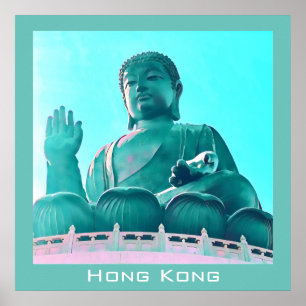 Big Buddha Hong Kong Lantau reiswanddecor Poster