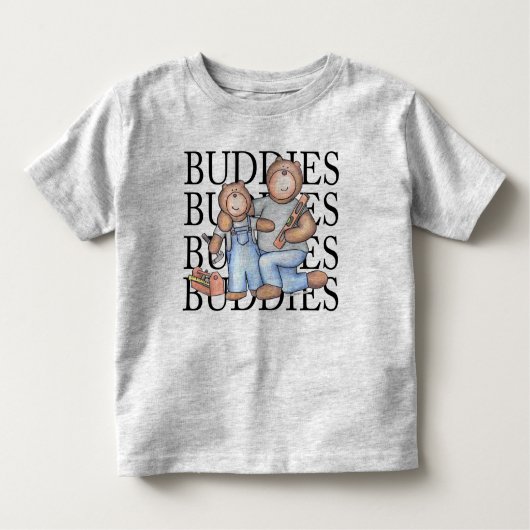 Big Buddy Little Buddy Carpenter Kinder Shirts (Voorkant)