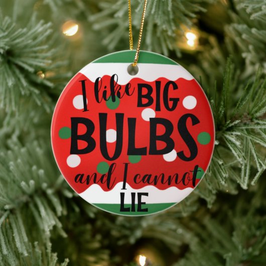 Big Bulbs Gepersonaliseerd Grappige Kerstboom Keramisch Ornament (Boom)