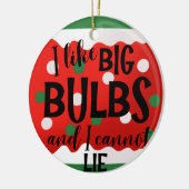 Big Bulbs Gepersonaliseerd Grappige Kerstboom Keramisch Ornament (Links)