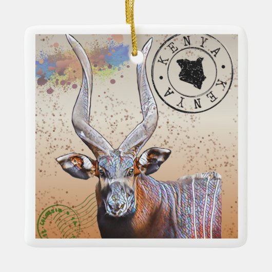 Big Bull Bongo Keramisch Ornament (Voorkant)