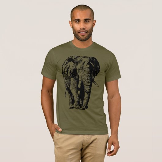 Big Bull Elephant | Afrikaanse wilde dieren T-shirt (Voorkant volledig)