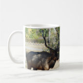 Big Bull Elk Jacht Mancave Design Koffie Mok Cup (Links)