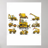 Big Bulldozer Construction Equipment Poster Print (Voorkant)