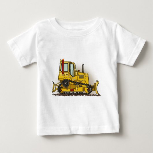 Big Bulldozer Dozer Baby T-shirt (Voorkant)