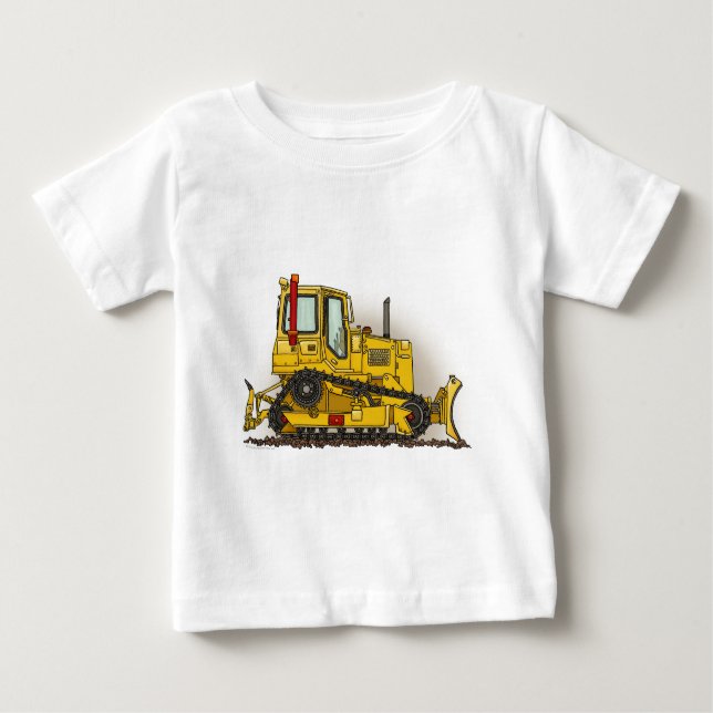 Big Bulldozer Dozer Baby T-Shirt (Voorkant)