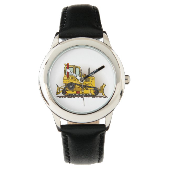 Big Bulldozer Dozer Horloge (Voorkant)