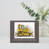 Big Bulldozer Dozer Kaart (Staand voorkant)