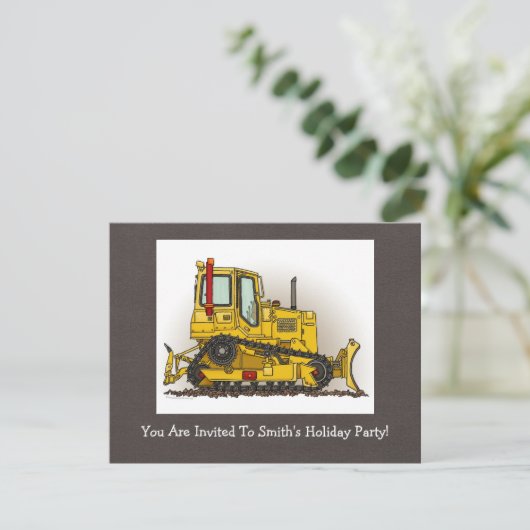 Big Bulldozer Dozer Kaart (Staand voorkant)