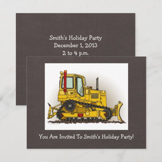 Big Bulldozer Dozer Kaart (Voorkant / Achterkant)