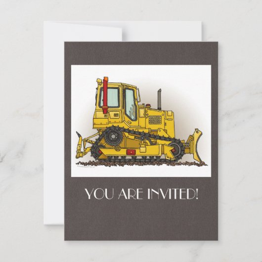 Big Bulldozer Dozer Kaart (Voorkant)
