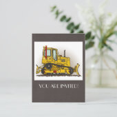 Big Bulldozer Dozer Kaart (Staand voorkant)