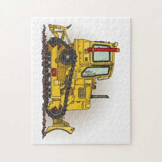 Big Bulldozer Dozer Legpuzzel (Verticaal)
