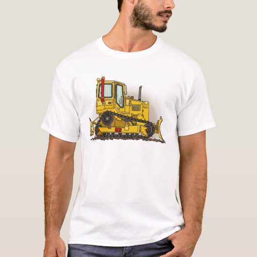 Big Bulldozer Dozer Mans T-Shirt (Voorkant)