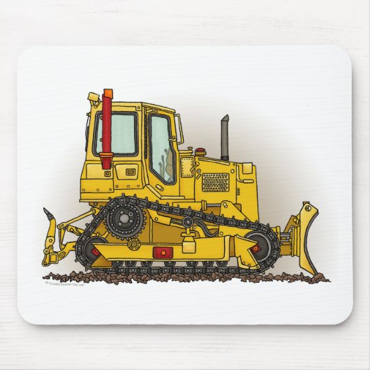 Big Bulldozer Dozer Muismat (Voorkant)