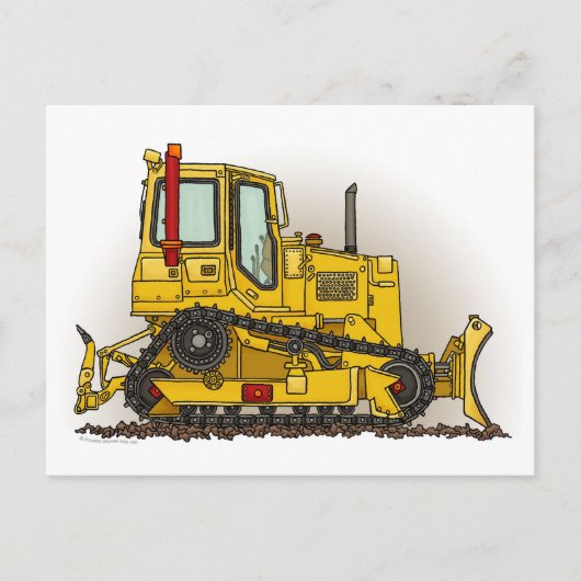 Big Bulldozer Dozer Post Card Briefkaart (Voorkant)